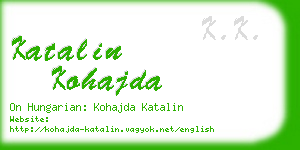 katalin kohajda business card